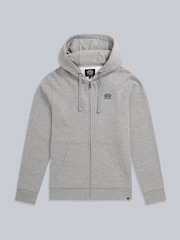 Animal Light Grey Mens Woody Zip 100% Cotton Hoodie - Image 1 of 1
