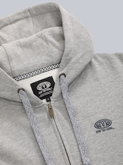 Animal Light Grey Mens Woody Zip 100% Cotton Hoodie - Image 3 of 4