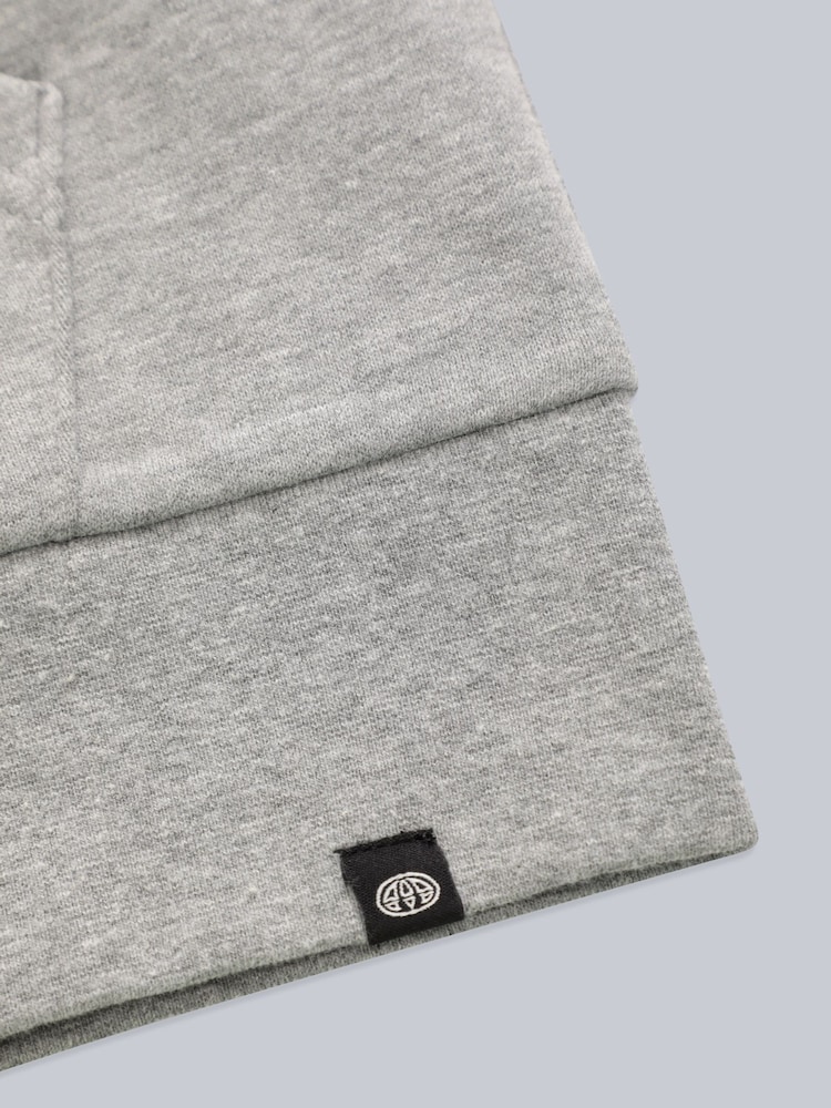 Animal Light Grey Mens Woody Zip 100% Cotton Hoodie - Image 4 of 4