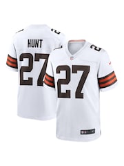 Nike White NFL Cleveland Browns Game Road Jersey - Kareem Hunt - Image 1 of 3