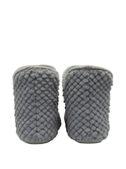 Dunlop Grey Ladies Waffle Bootee Slippers - Image 3 of 4
