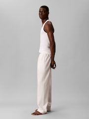 Calvin Klein White Cotton Poplin Pyjamas - Image 4 of 6
