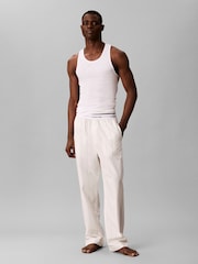 Calvin Klein White Cotton Poplin Pyjamas - Image 5 of 6