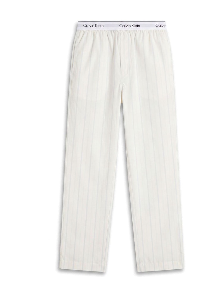 Calvin Klein White Cotton Poplin Pyjamas - Image 6 of 6 Calvin Klein White Cotton Poplin Pyjamas - Image 6 of 6
