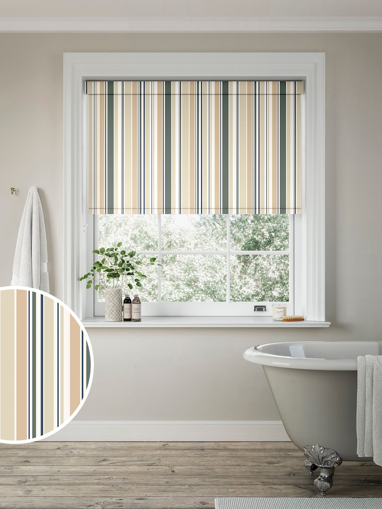 White Chindi Made to Measure Roller Blind - Image 1 of 6