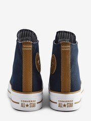 Converse Black/Gold Platform Lift Trainers - Image 4 of 9