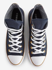 Converse Black/Gold Platform Lift Trainers - Image 5 of 9