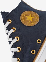 Converse Black/Gold Platform Lift Trainers - Image 8 of 9