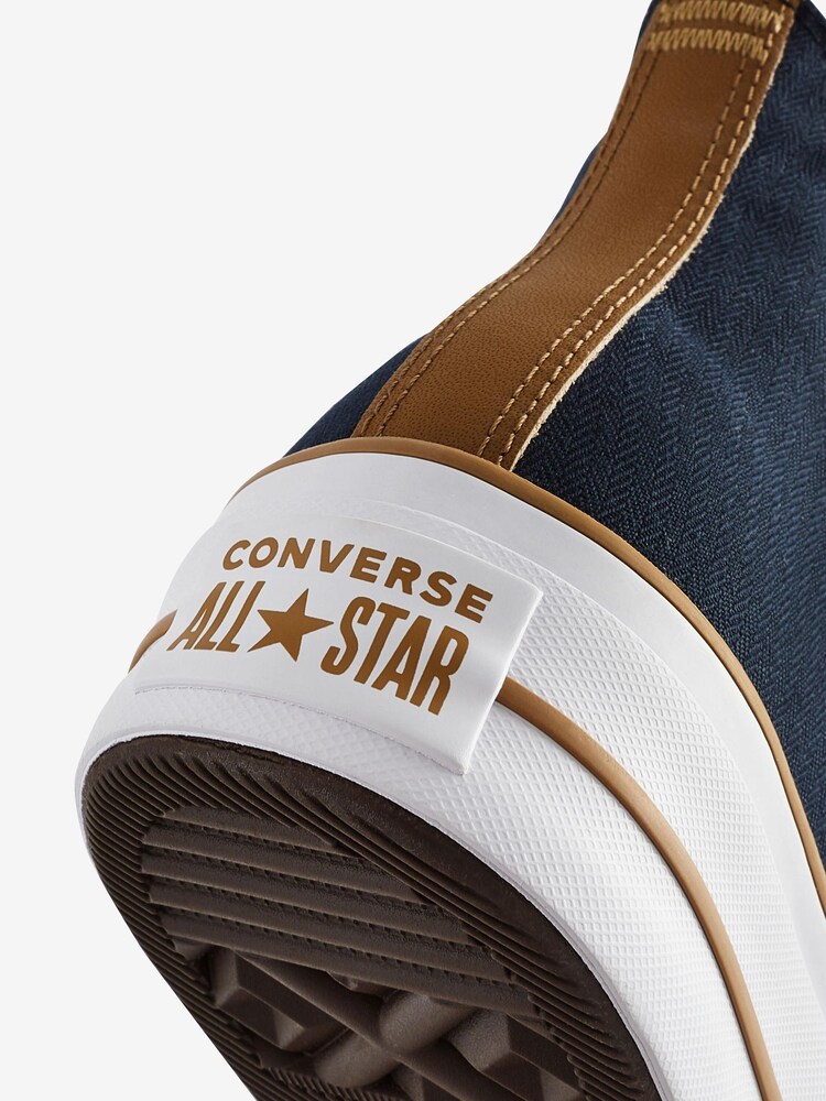 Converse Black/Gold Platform Lift Trainers - Image 9 of 9