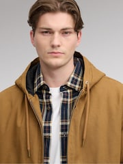 Superdry Brown Hooded Workwear Bomber Jacket - Image 4 of 5