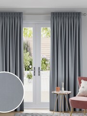 Steel Grey 100% Cotton Made to Measure Curtains - Image 1 of 9