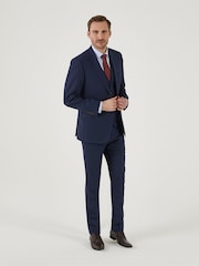 Skopes Blue Tailored Fit Fallon Wool Blend Suit: Jacket - Image 3 of 5