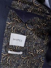 Skopes Blue Tailored Fit Fallon Wool Blend Suit: Jacket - Image 5 of 5