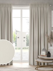 Light Natural 100% Cotton Made to Measure Curtains - Image 1 of 9