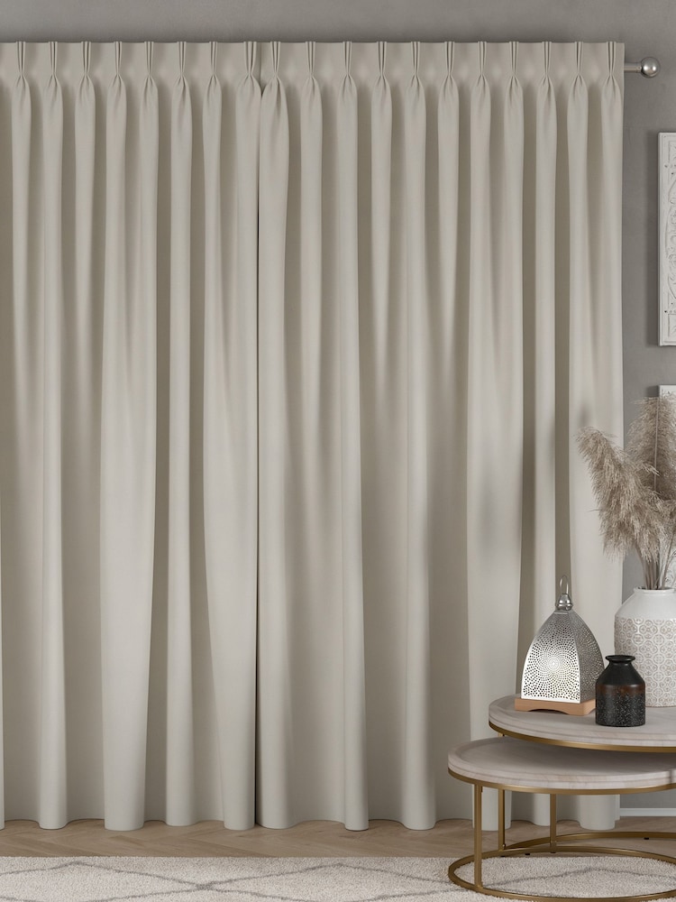 Light Natural 100% Cotton Made to Measure Curtains - Image 2 of 9