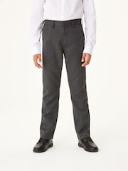 Gri - Pantaloni drepți formali pentru școală (3-17ani) - Image 2 of 12