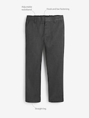 Gri - Pantaloni drepți formali pentru școală (3-17ani) - Image 5 of 12
