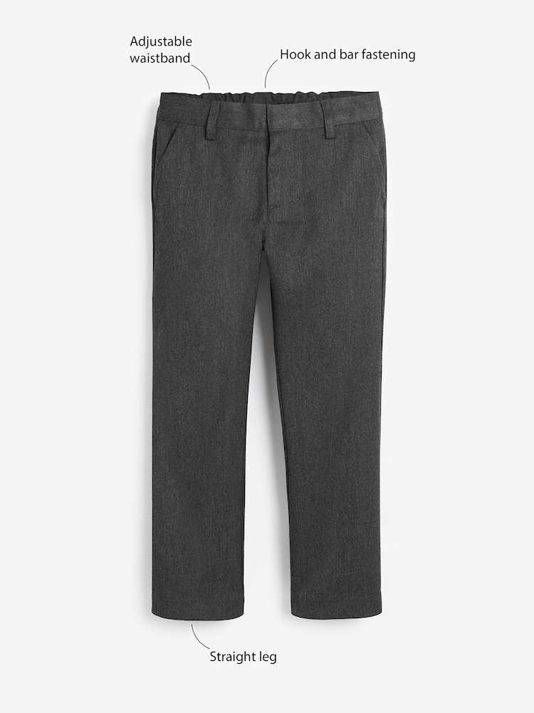 Grey Regular Waist Regular Leg Trousers (3-17yrs) - Image 5 of 12