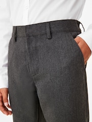 Gri - Pantaloni drepți formali pentru școală (3-17ani) - Image 6 of 12