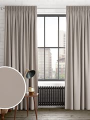 Dark Natural 100% Cotton Made to Measure Curtains - Image 1 of 9