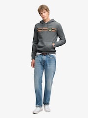 Superdry Grey Outdoors Stripe Logo Hoodie - Image 3 of 6