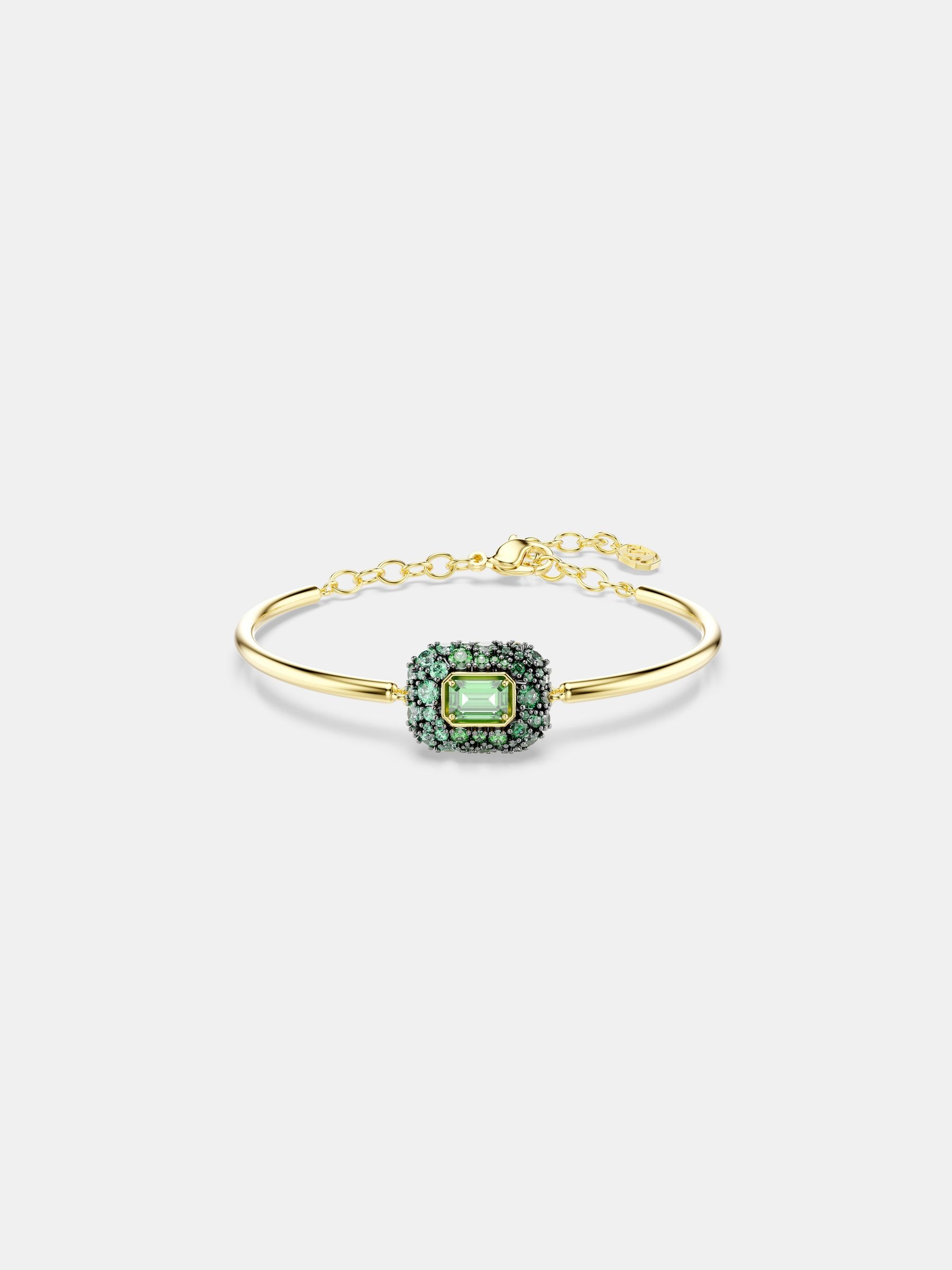 Swarovski Sublima Collection, Octagon Cut, Green, 18k Gold Finish - Image 3