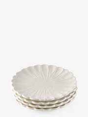 Set of 4 White Daisy Flower Side Plates - Image 4 of 4