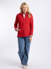 Weird Fish Red Sontee Full Zip Macaroni Fleece - Image 3 of 8