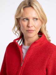 Weird Fish Red Sontee Full Zip Macaroni Fleece - Image 4 of 8