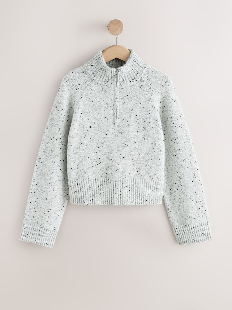 Harmaa Marli - Neppy Funnel Zip Neck Jumper - Kuva 1 / 3