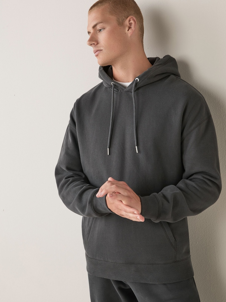 Charcoal Grey Overhead Hoodie - Image 1 of 8