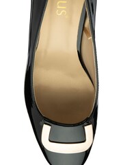 Lotus Black Olive Block Heel Court Shoes - Image 4 of 4