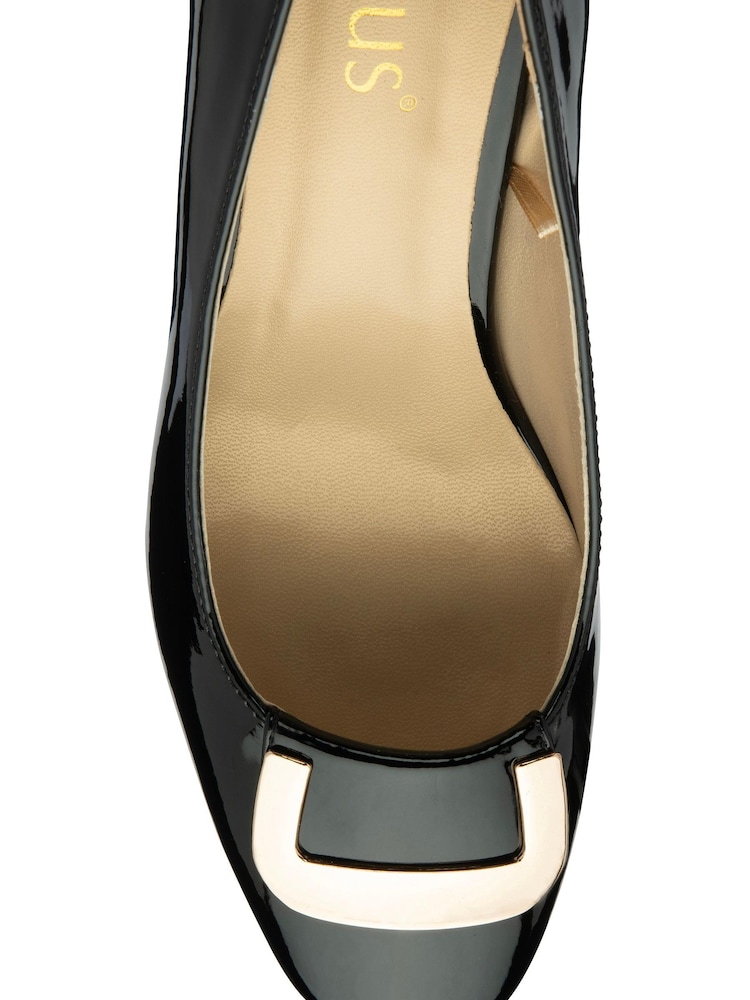 Lotus Black Olive Block Heel Court Shoes - Image 4 of 4 Lotus Black Olive Block Heel Court Shoes - Image 4 of 4