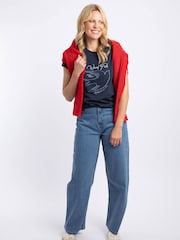 Weird Fish Glide Front Print Graphic T-Shirt - Attēls 3 no 6