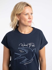 Weird Fish Glide Front Print Graphic T-Shirt - Attēls 4 no 6