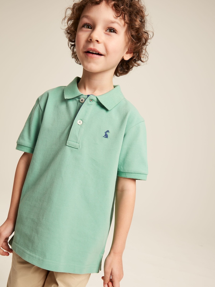 Verde - Polo en piqué de algodón {0} % para niños Woody de Joules - Imagen 1 de 10 Verde - Polo en piqué de algodón {0} % para niños Woody de Joules - Imagen 1 de 10