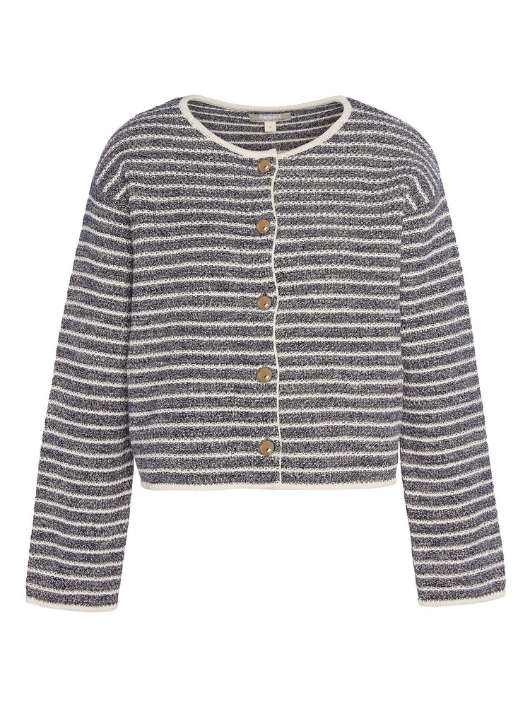 Barbour® Grey Rei Stripe Knitted Cardigan - Image 6 of 6