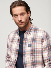 Superdry White Long Sleeve Cotton Lumberjack Shirt - Image 2 of 6