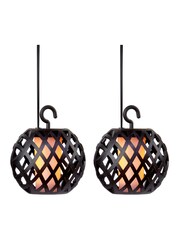 Premier Decorations Ltd 10 Solar Flickering Lantern Outdoor String Lights - Image 3 of 4