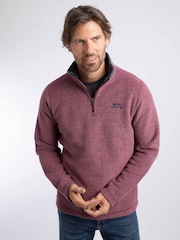 Qırmızı - Weird Fish Newark Quarter Zip Grid fleeces - 4şəkildən 1 şəkil