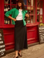 Black Ponte Midi Skirt - Image 1 of 6