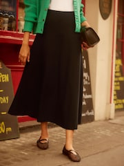 Black Ponte Midi Skirt - Image 3 of 6