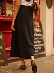 Black Ponte Midi Skirt - Image 4 of 6