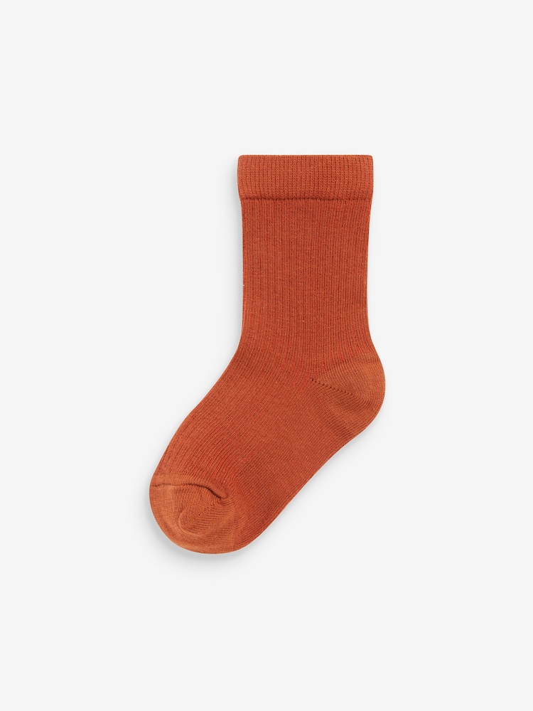 Khaki Zöld/Szürke - Cotton Rich Fine Rib Zoknik 7 Csomag - 8/ 8 kép