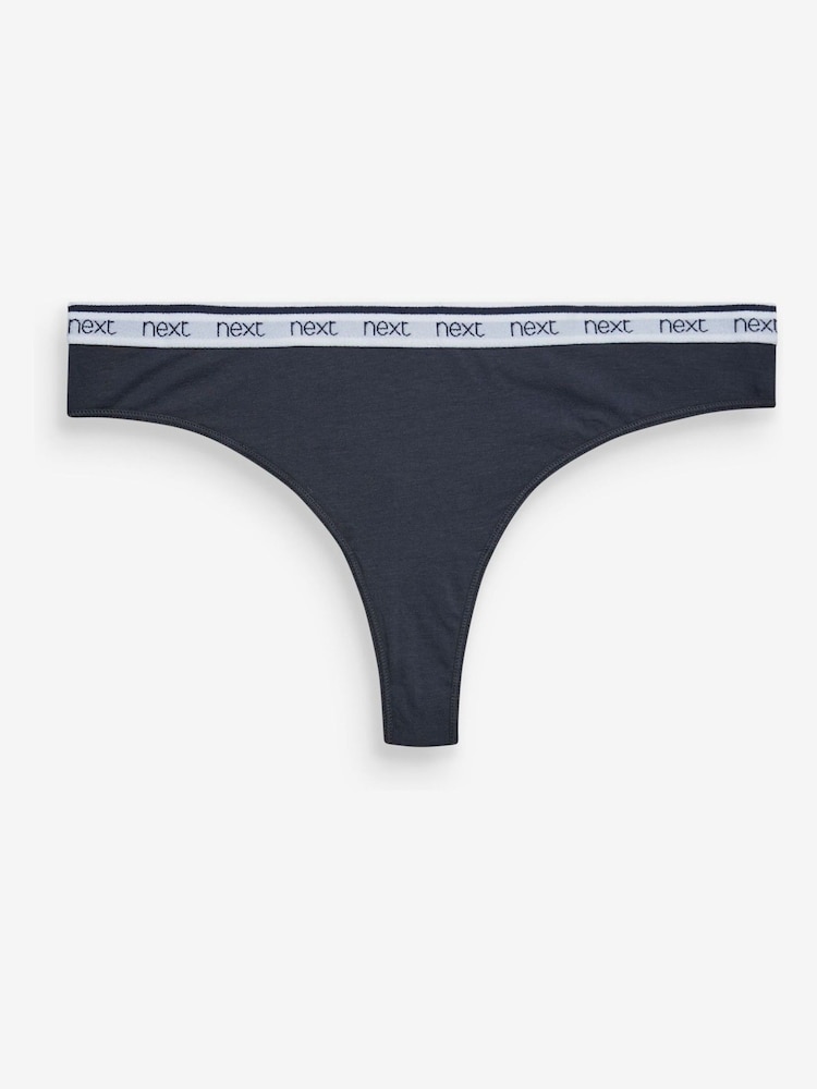 Rayas en rosa/azul - Pack de 4 bragas con logotipo - Imagen 2 de 10