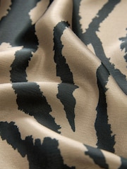 Zebra Animal Print Satin Midi Skirt - Image 6 of 6