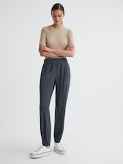 Reiss Neutral Alina Casual Wool Marl T-Shirt - Image 5 of 5