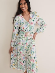 Phase Eight Cream Petite Maya Floral Midaxi Dress - Image 1 of 7