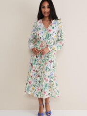 Phase Eight Cream Petite Maya Floral Midaxi Dress - Image 3 of 7