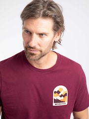Weird Fish Red Geo Mountains Back Print Graphic T-Shirt - Image 4 of 6